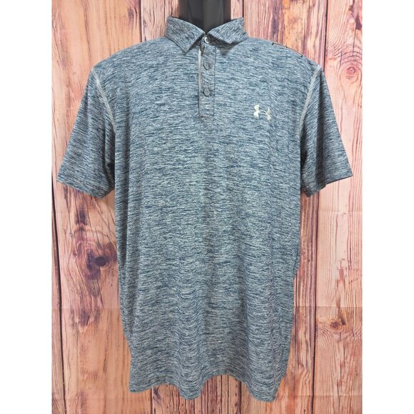 Under Armour Boys Loose Fit HeatGear Polo Shirt XL Blue ScentControl - Picture 1 of 9